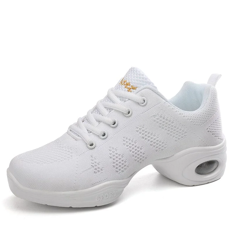 Women Lightweight Dance Shoes Sports Feature Ladies Modern Soft Outsole Breath Dance Jazz Fitness Shoes Female Waltz Sneakers