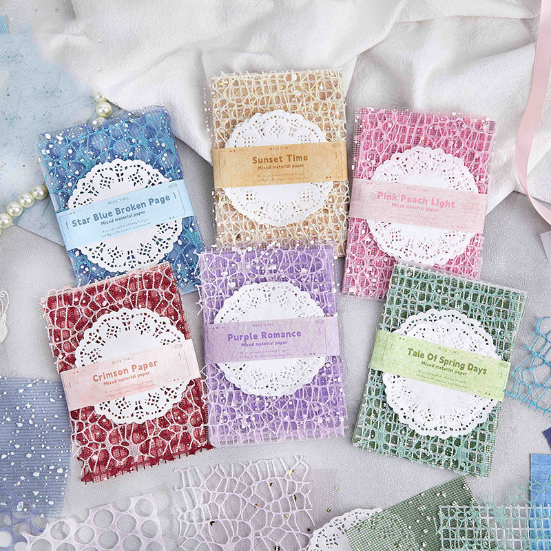 소재: 종이 - 로맨틱한 종이 질감 시리즈 빈티지 레이스 할로우 메시