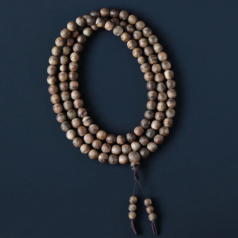 Cambodian Agarwood 108 Beads Mala Bracelet Necklace