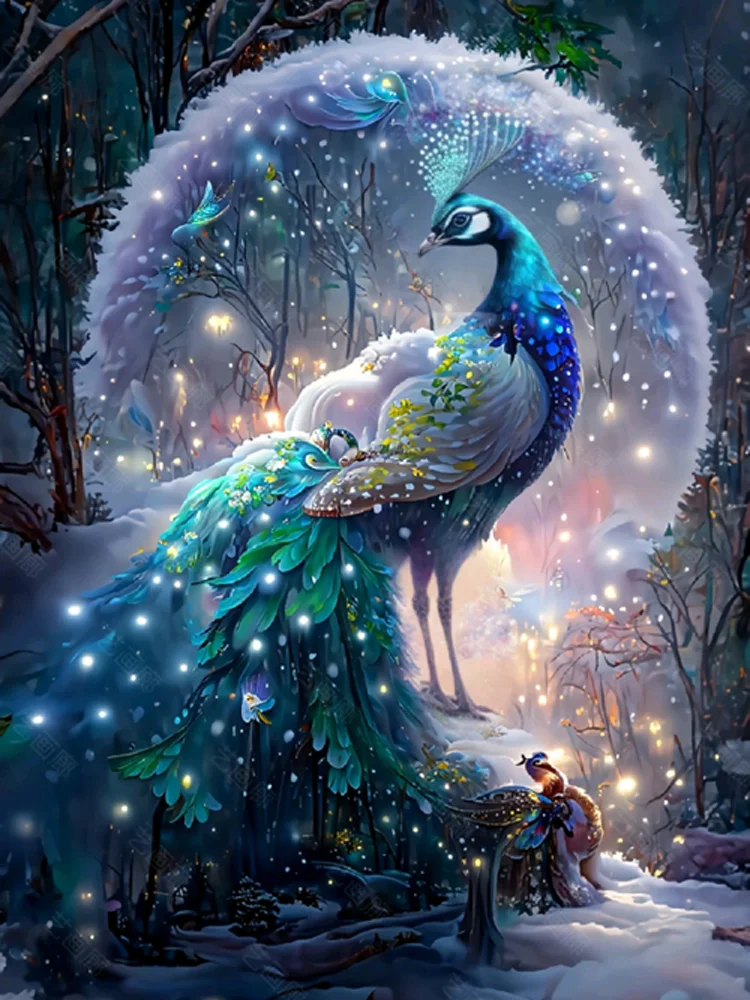 Diamond Painting - Full Round/Square Drill - Peacock (30*40 - 50*60cm)