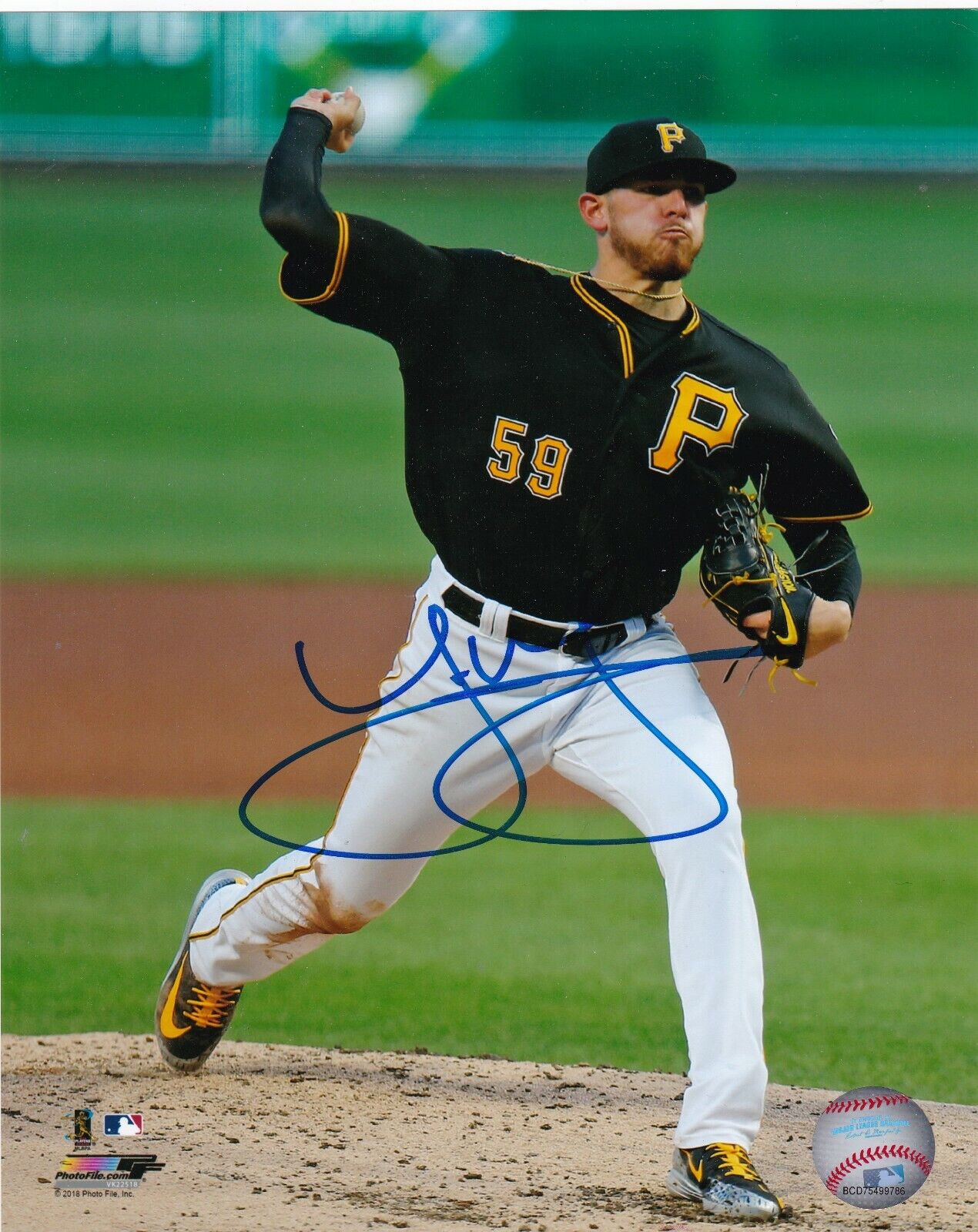 JOE MUSGROVE PITTSBURGH PIRATES ACTION SIGNED 8x10