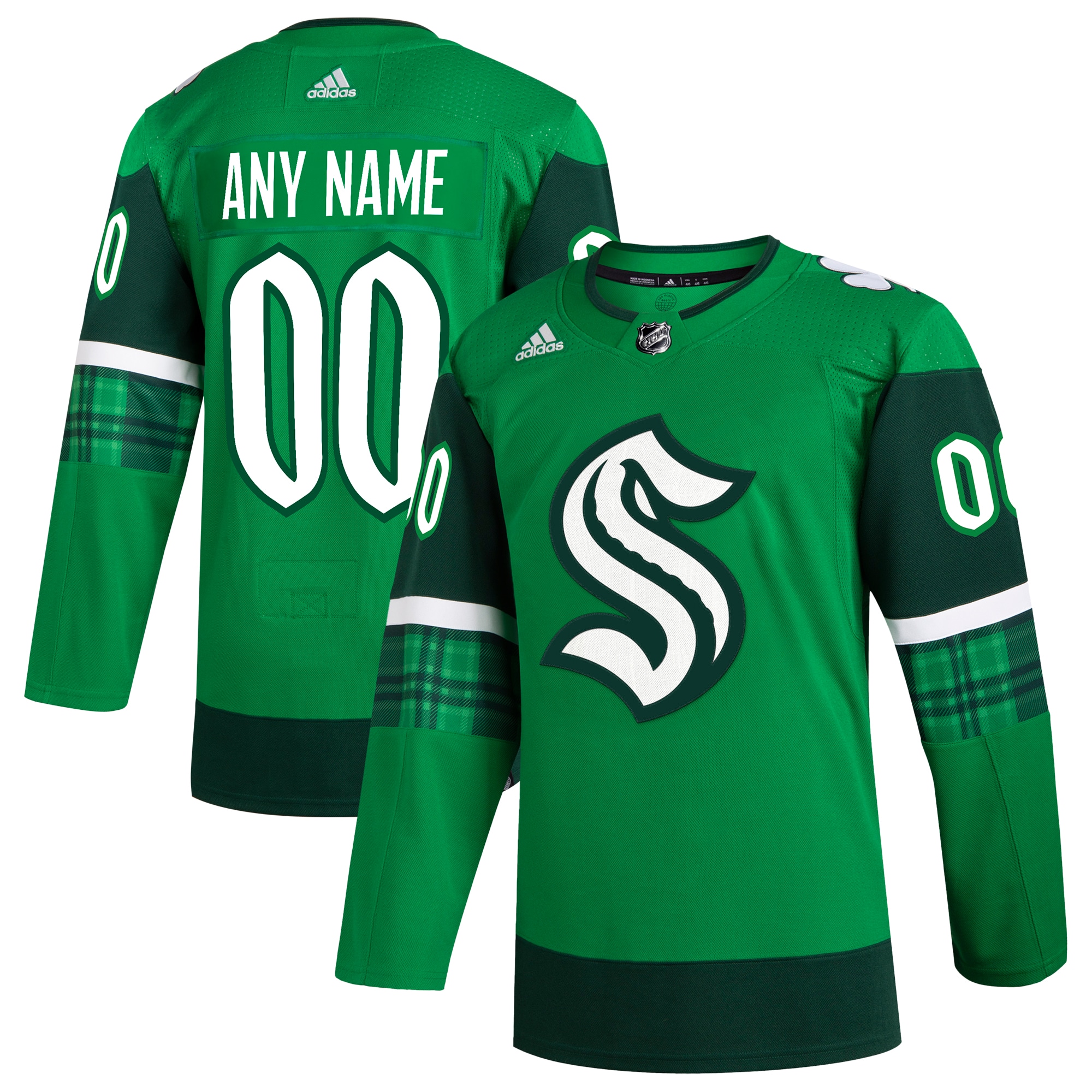 Seattle Kraken  St. Patrick&rsquo;s Day  Custom Jersey &ndash; Kelly Green mysite