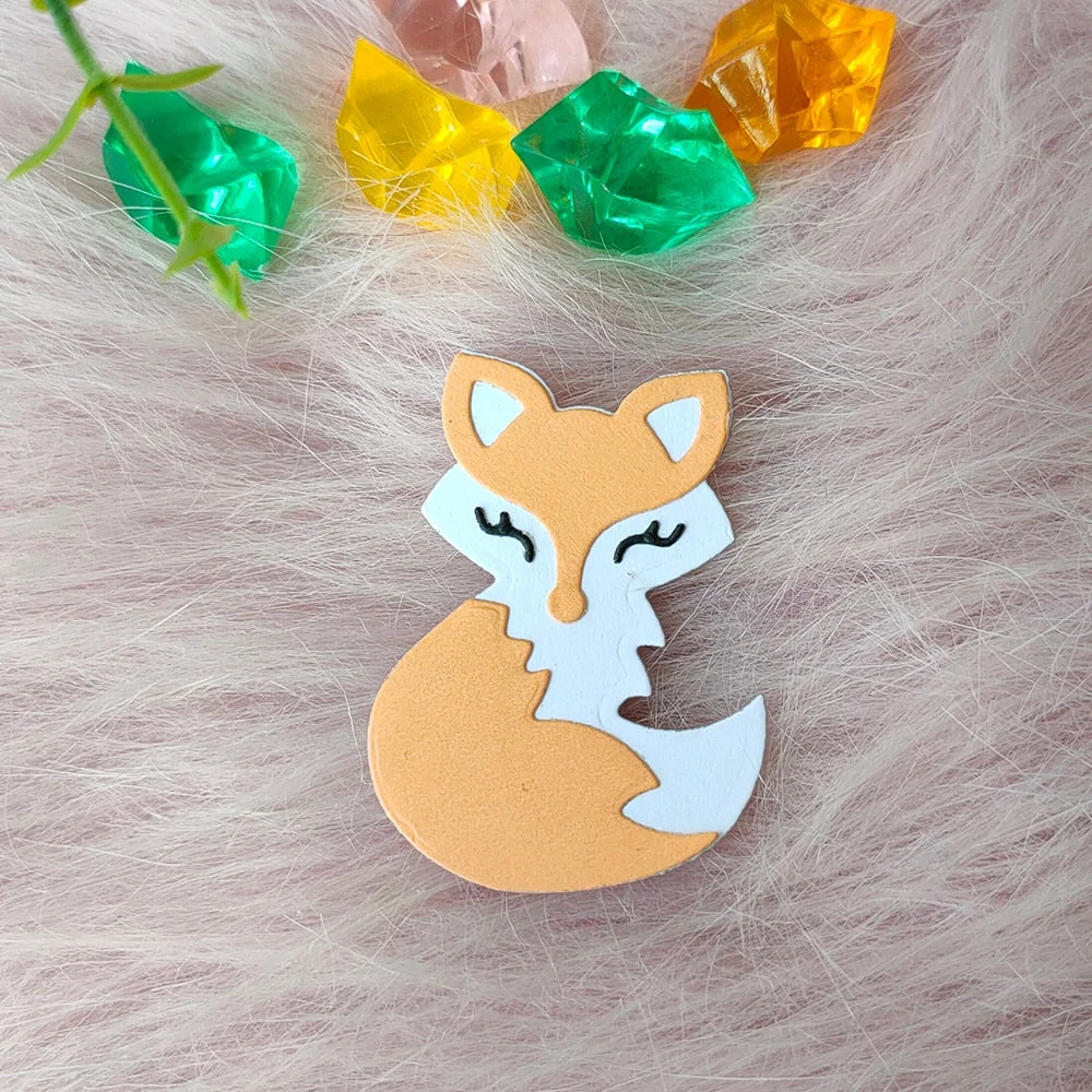 New Fox Metal Cutting Dies Decorative DIY Scrapbooking Steel Craft Die Cut Embossing Paper Cards Stencils