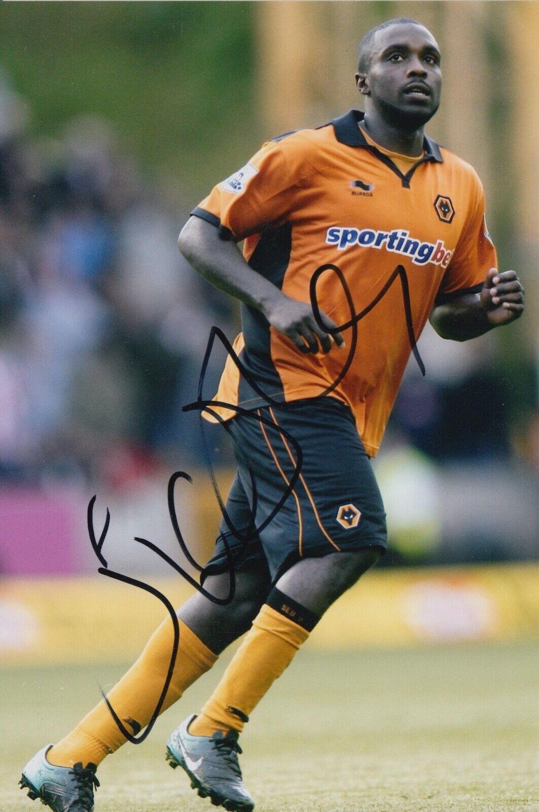 SYLVAN EBANKS BLAKE HAND SIGNED 6X4 Photo Poster painting - FOOTBALL AUTOGRAPH - WOLVES.