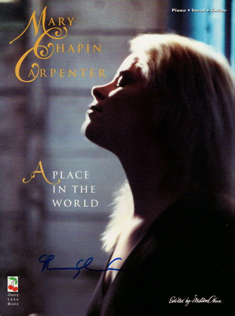 MARY CHAPIN CARPENTER SIGNED AUTOGRAPH 9x12 Photo Poster painting CARD - A PLACE IN THE WORLD