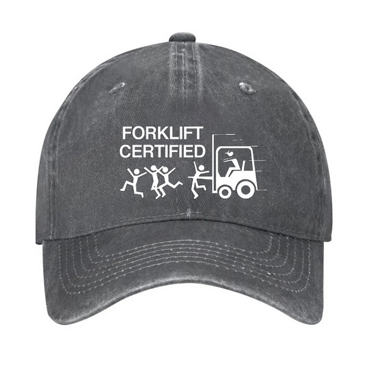 Forklift Certified Print Baseball Cap socialshop