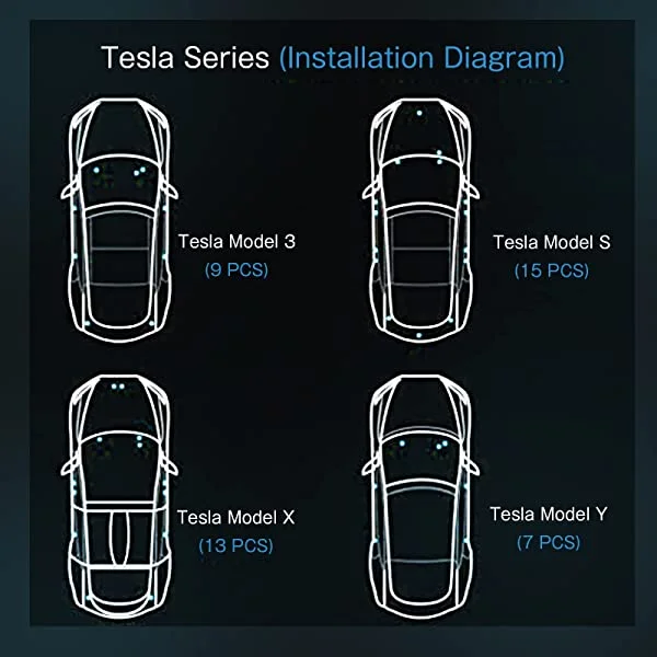 2022 Upgraded Tesla Car Interior LED Lights, Ultra-Bright