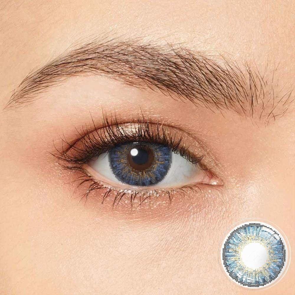 3 Tone BLUE Colored Contact Lenses