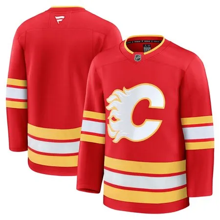 Men's Calgary Flames  Red Home Premium Jersey