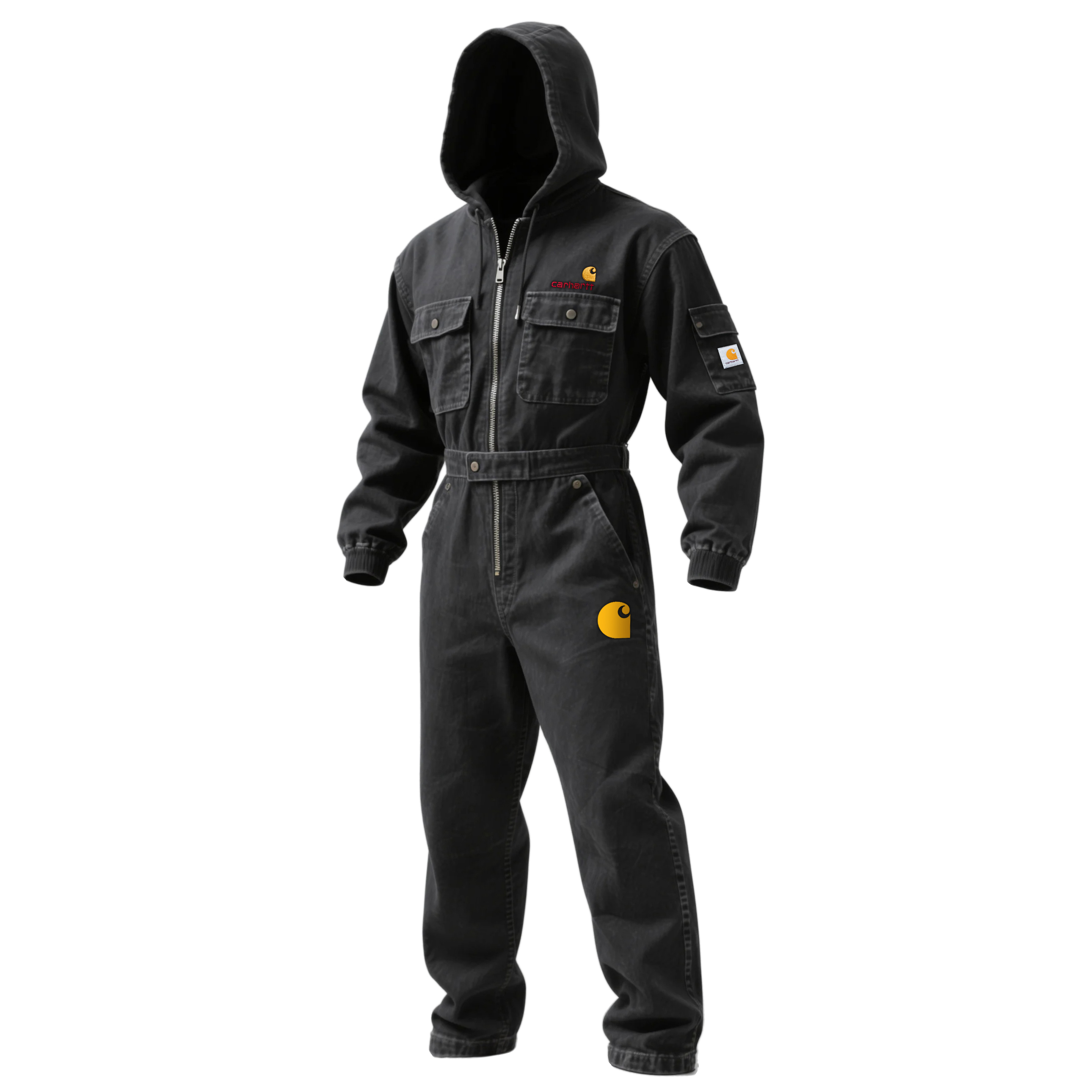 Men's Multi-functional Hooded Jumpsuit Outdoor Workwear