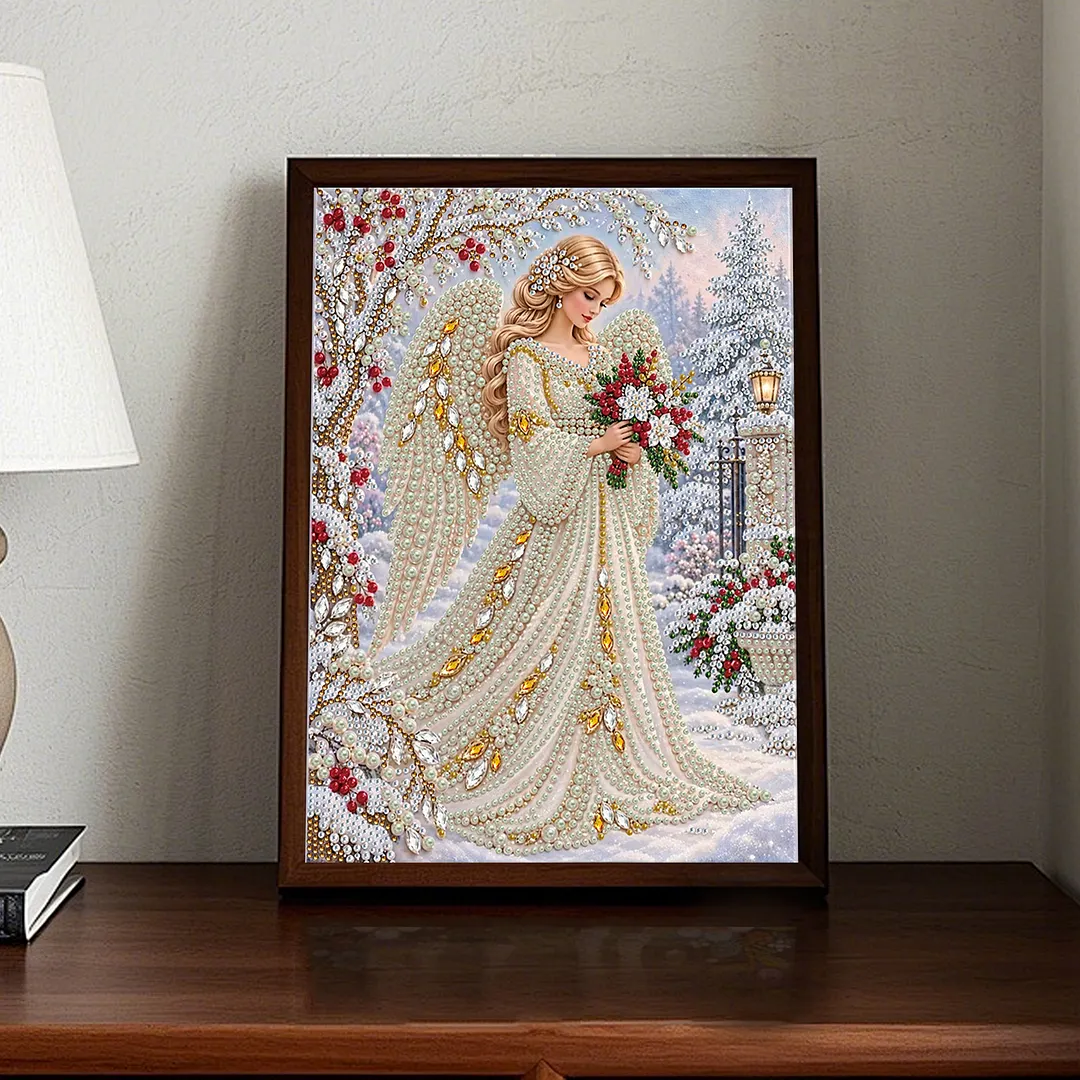 Pearl Painting Kit for Adults Christmas Winter Angel