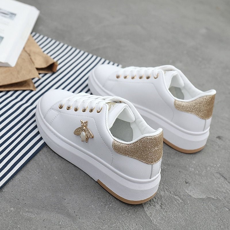 Women Casual Shoes 2020 Autumn Women Sneakers Fashion Breathable PU Leather Platform White Women Shoes Soft Footwears