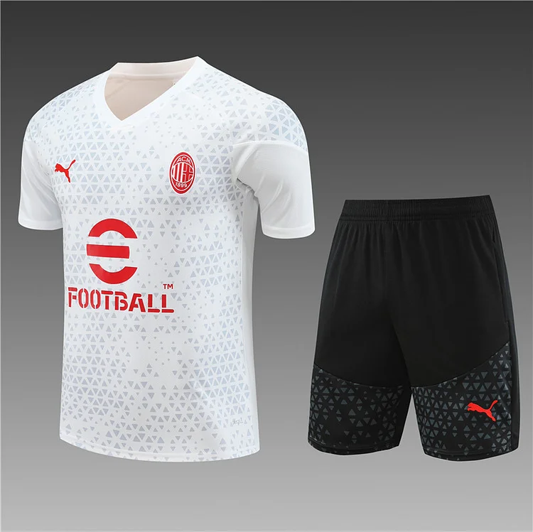 2023-24 AC Milan white short-sleeved training jersey