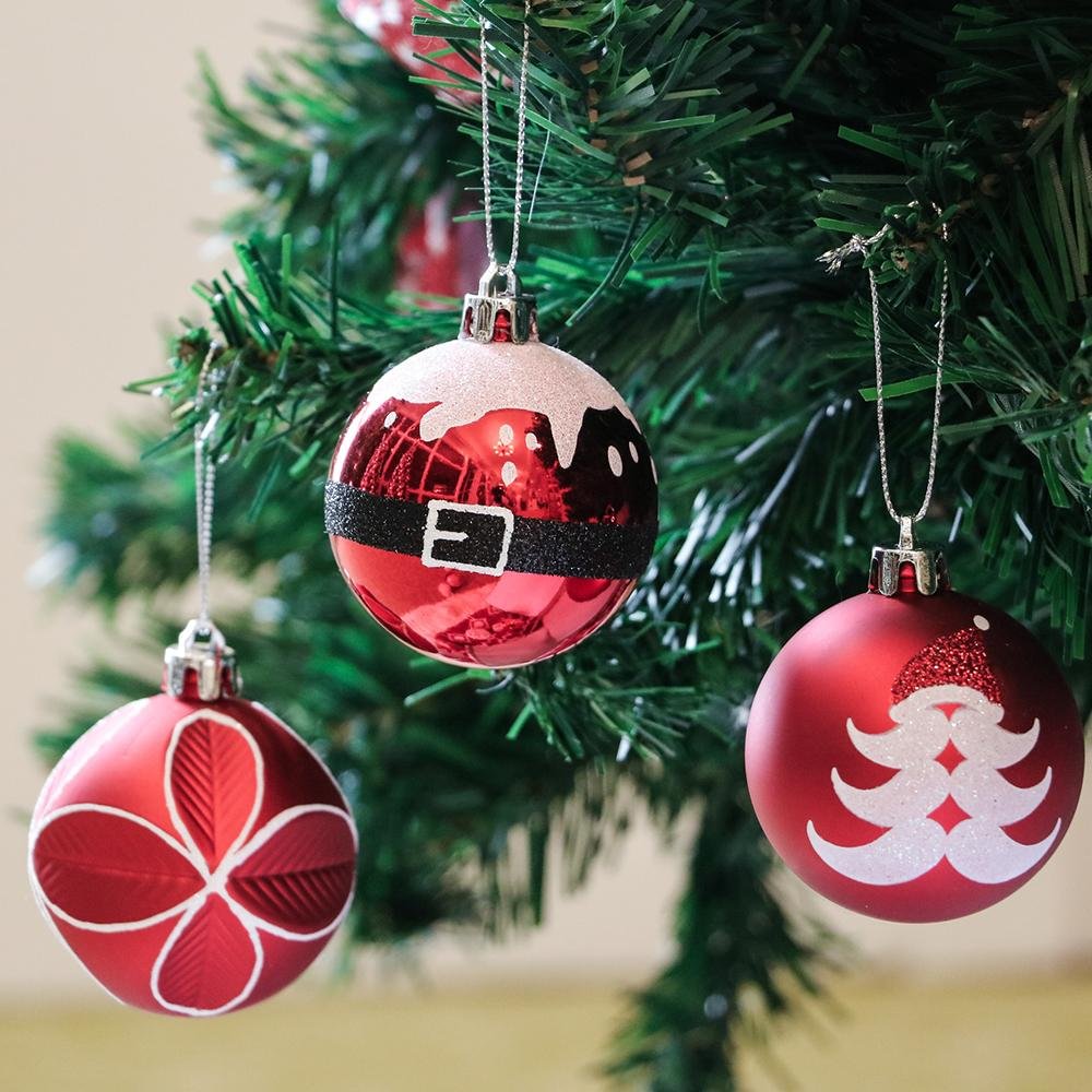 Hugoiio™9pcs 6cm Christmas Balls Ornaments XMAS Tree Hanging Balls