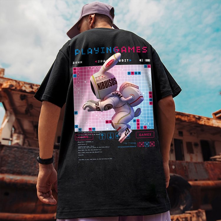 Hip Hop Oversize Streetwear Graphic Letter Print T-Shirts