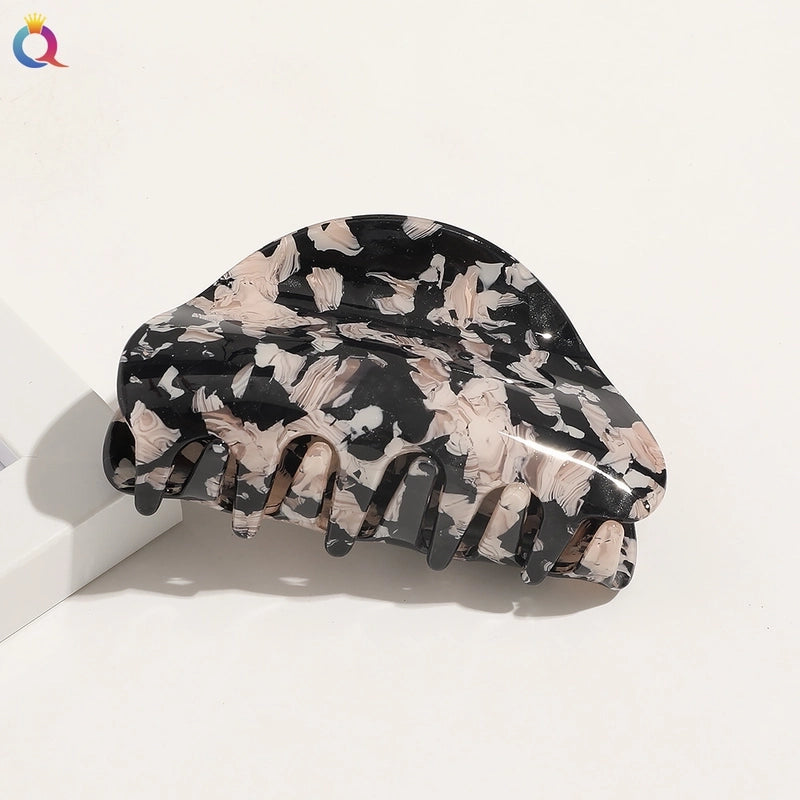 Women’s IG Style Minimalist Color Block Arylic Hollow Out Hair Claws