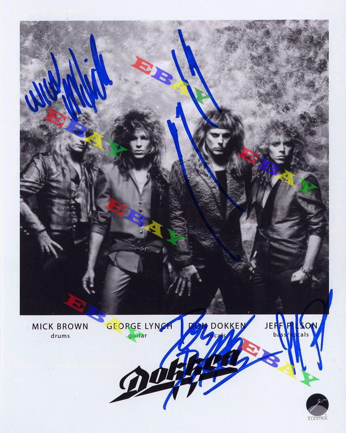 Dokken Entire Band Autographed Signed 8x10 Photo Poster painting Reprint