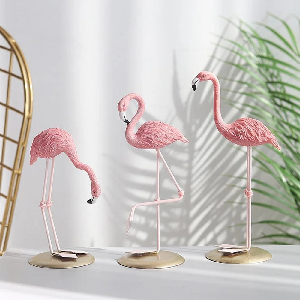 Tropical Flamingo Figurines