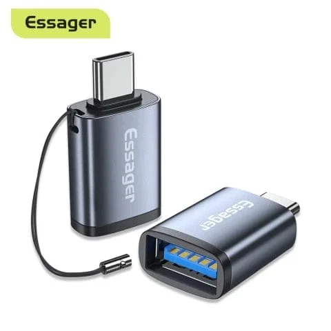 pornhint Pornhint Essager USB 3.0 Type-C OTG Adapter Type C USB C Male To USB Female Converter For Macbook Xiaomi Samsung S20 USBC OTG Connector
