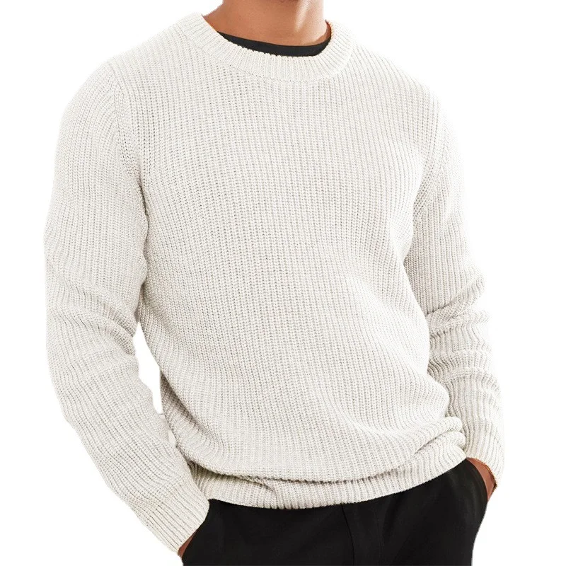 Wongn Wongn Only For The New Casual Men's Solid Color Top Sweater Knit Jumper