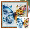 Colorful Butterfly-11CT Stamped Cross Stitch 45*45cm/17.72*17.72in