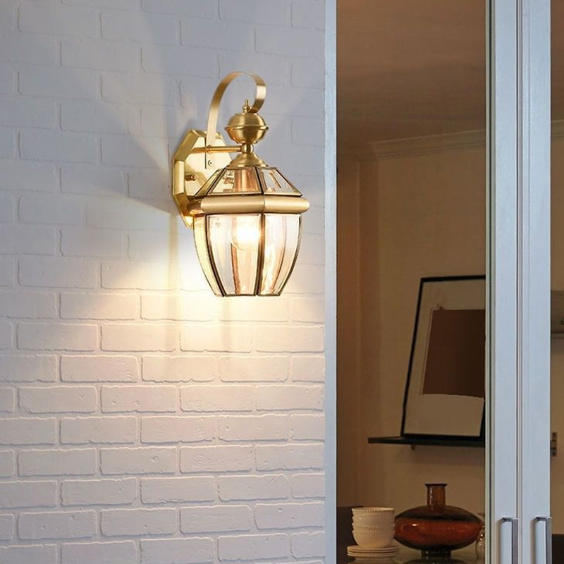 Industrial Golden Outdoor Wall Sconce JOSENART Josenart