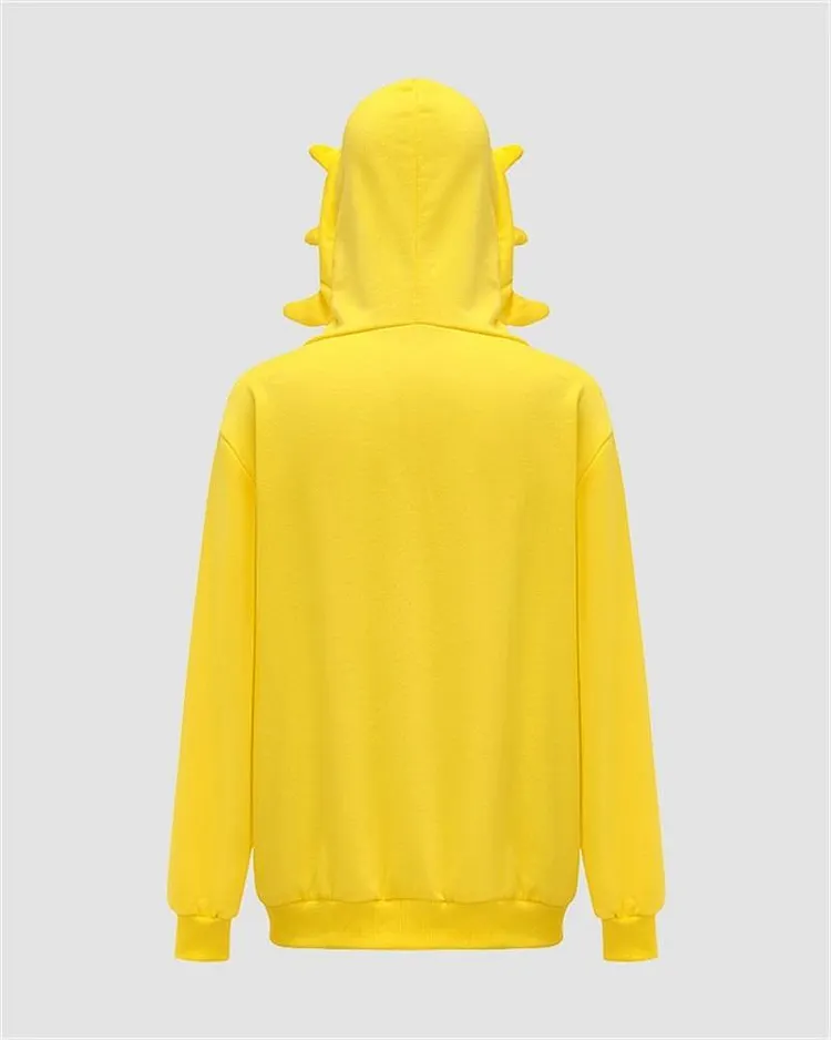 Sweat Femme Weird Fish Jaune, Taille 10 (M) - 1/4 Zip, Polaire Léger, Poches