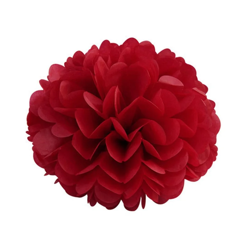 5pcs Tissue Paper Pompoms Wedding Decorative Paper Flowers Ball Baby Shower Birthday Party Decoration paper pom poms