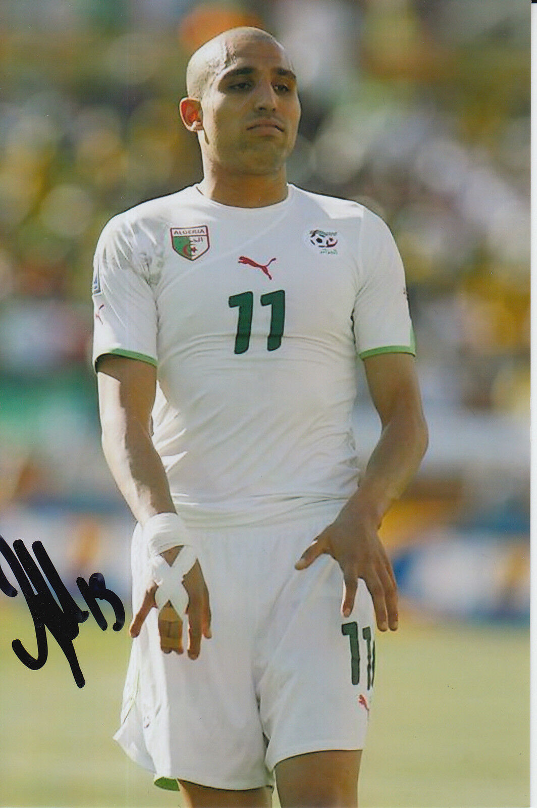 ALGERIA HAND SIGNED RAFIK DJEBBOUR 6X4 Photo Poster painting 1.