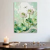 DIY Pearl Painting Green Lotus for Home Decor with Frame(30x40cm)