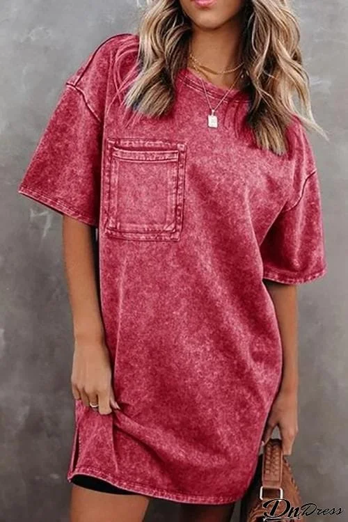 Pockets Loose T Shirt Dress