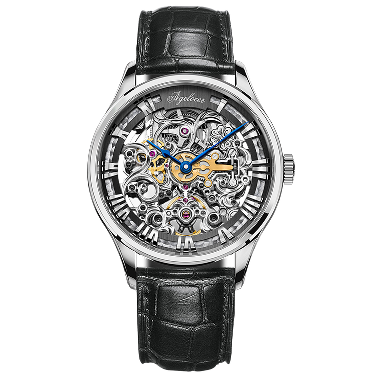 Schwarzwald Engraved Double Sided Skeleton Mechanical Watch