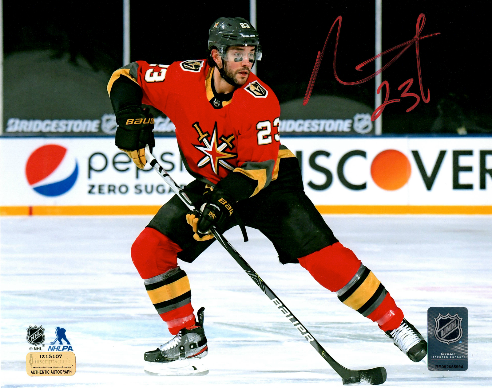 Alec Martinez Autographed Vegas Golden Knights 8x10 Photo Poster painting COA Lake Tahoe