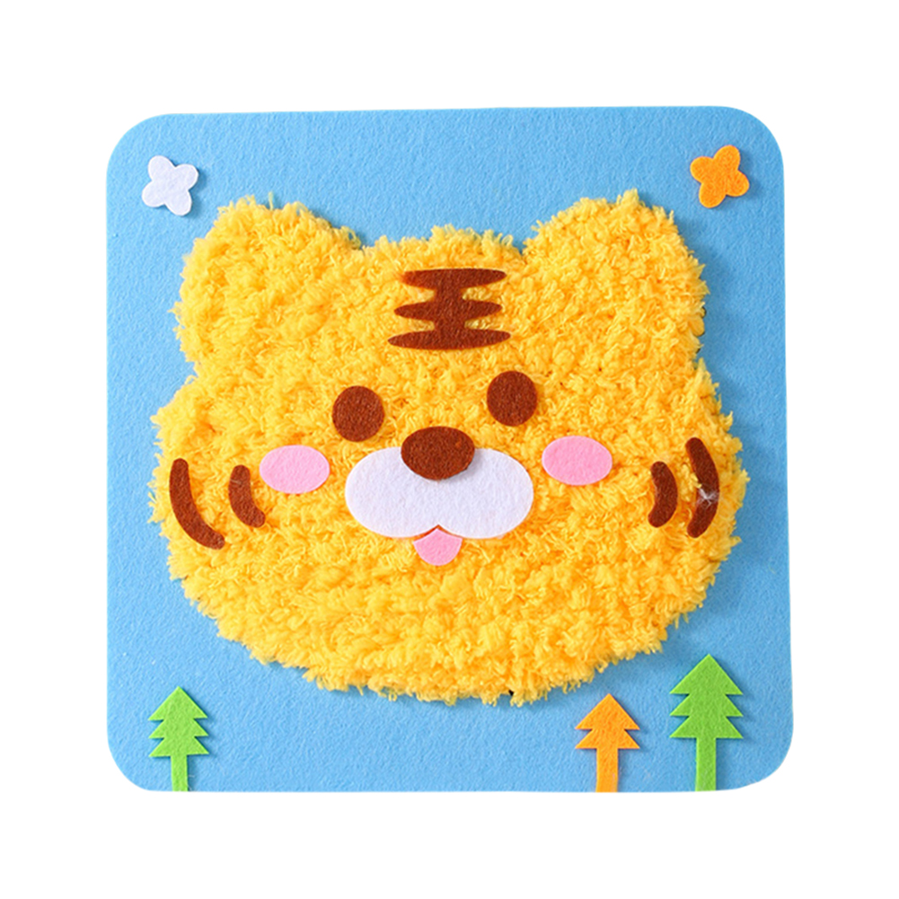 DIY Embroidery Doll Set Cartoon Animal Sewing Craft Kit DIY Arts Crafts (Tiger)
