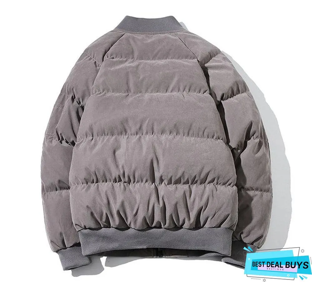 Men's Jacket High Quality Man Coat Solid Male Casual Thicken Warm Parkas Coat Men's Clothing Streetwear