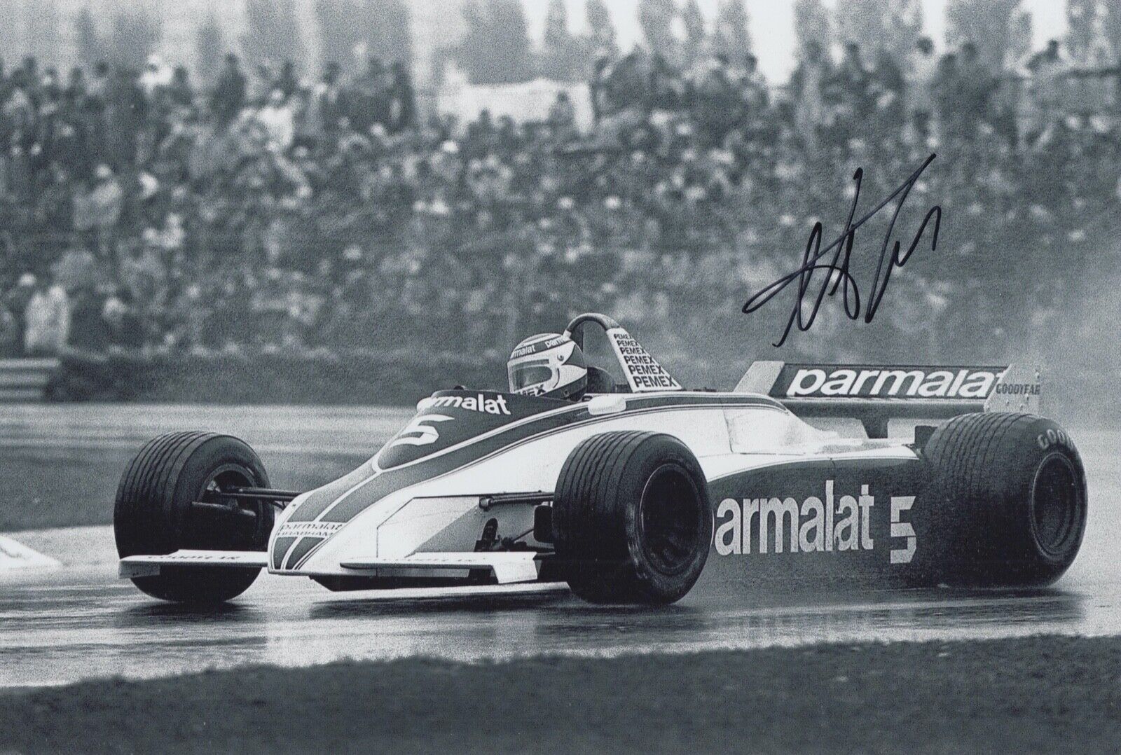 Nelson Piquet Hand Signed 12x8 Photo Poster painting F1 Autograph Parmalat Racing Team