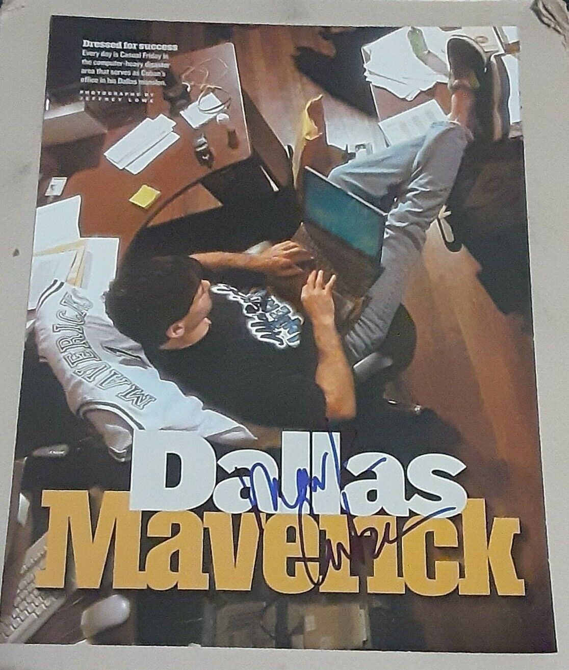 Mark Cuban Dallas Mavericks SIGNED AUTOGRAPHED Sports Illustrated Magazine Page