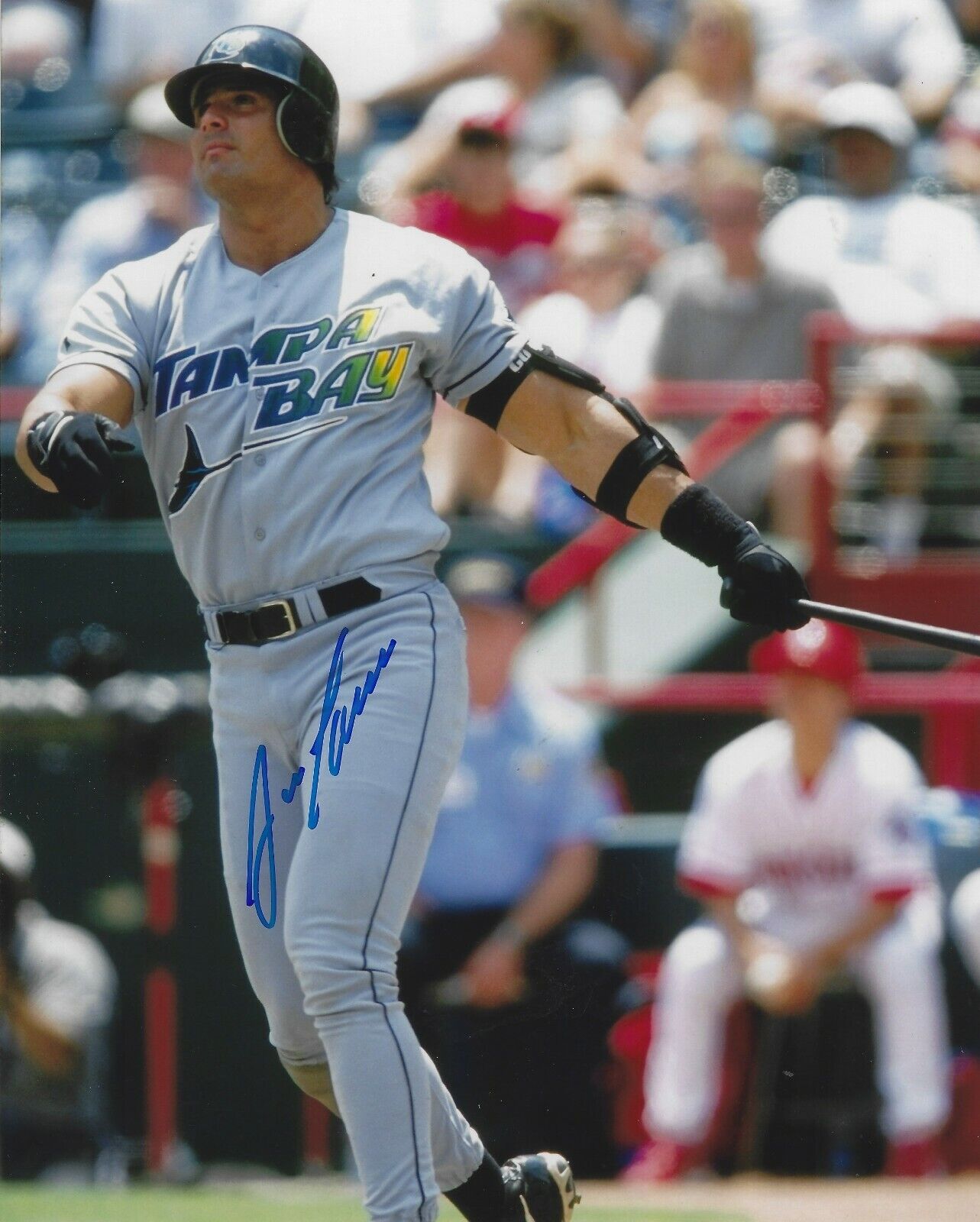 Autographed JOSE CANSECO Tampa Bay Rays 8x10 Photo Poster painting w/ Show Ticket