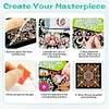 Schwarzes Gold, Mandala-Blumenornament, speziell geformte 5D-DIY-Teilbohrer, Diamanten, Punkte, Edelstein-Kunstsets mit Rahmen, Diamanten, Gem&auml;lde, Ed