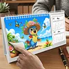 Small Animals Diamond Art Monthly Flip Tabletop Calendar January 2027 - December 2028 Small Desktop Calendar Planner 24 Months for Living Room Bedroom Office Desk Gift Giving
