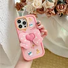 For iPhone 15 series, with stand, shockproof heavy duty butterfly protective case