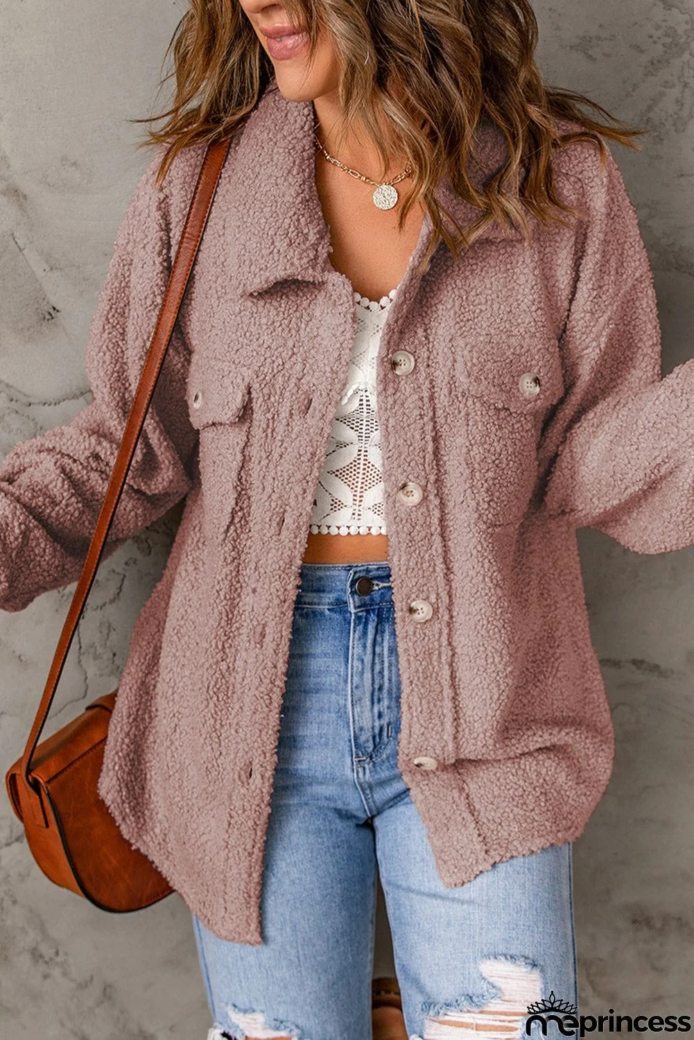 Flap Pockets Button Front Jacket