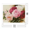 50*40cm - Pivoine - 11CT Point de Croix Estampill&eacute;