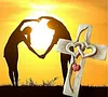 Cross - Intertwined Hearts