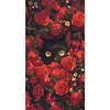 (40*70cm)DIY Full Round Drill Diamond Painting-Rose Cat