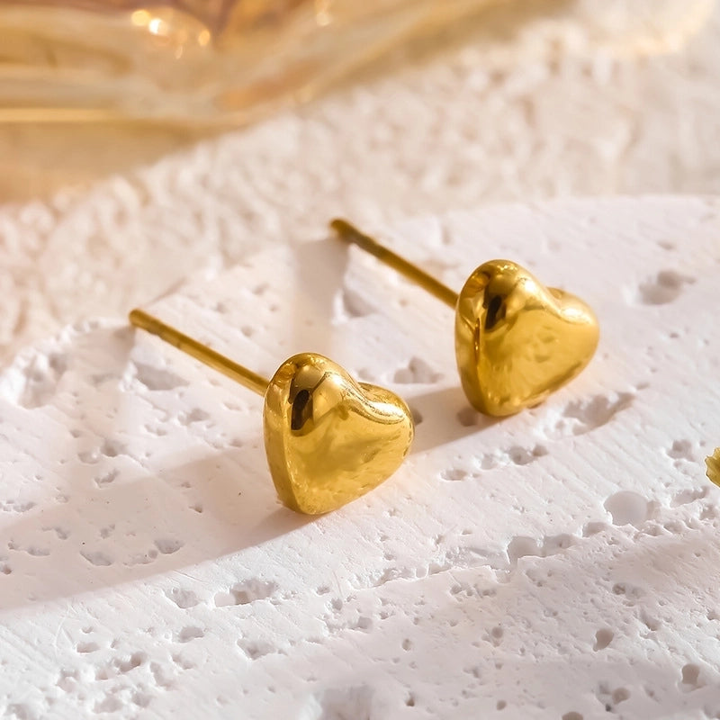 Casual Elegant Lady Heart Shape Titanium Steel Plating Women’s Cable Chain Jewelry Set