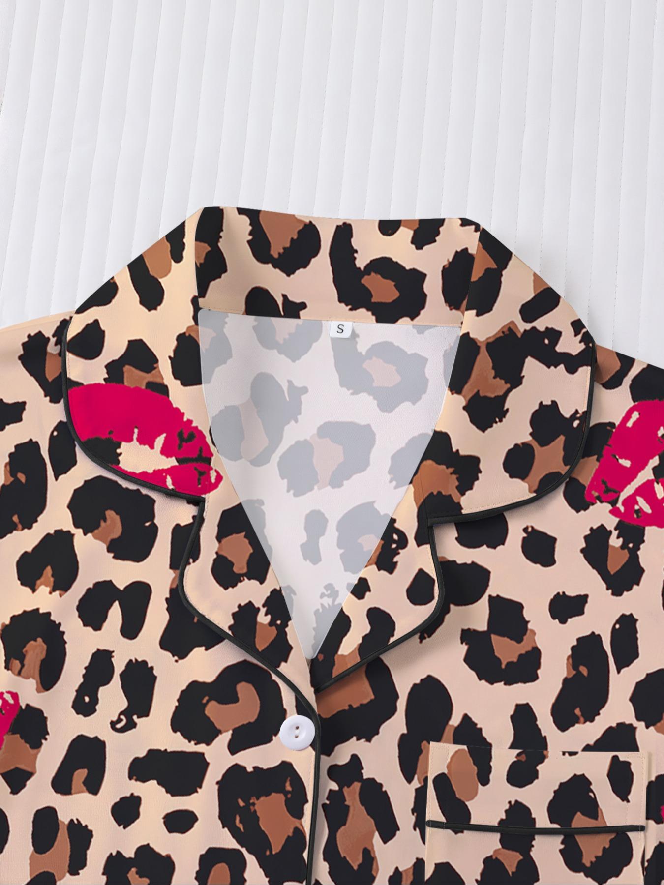 【Valentine's Day】Women's Sleepwear Set, Soft Short Sleeve Shirt & Elastic Shorts, Comfortable Casual Home Wear Loungewear, Perfect for Daily Use & Parties
