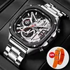 New square watch fashion trendy men's large dial retro watch