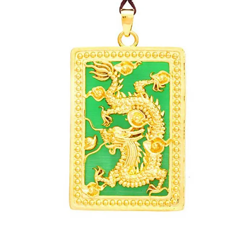 Tibetan Jade Dragon Necklace Pendant