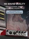 MD22 Audio Sound Card 48V Phantom Power USB Audio Interface for Guitar Recording